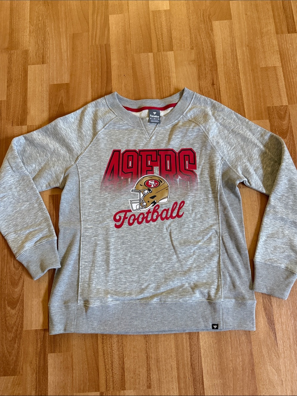 Fanatics Gray San Francisco 49ers Football Crewneck Sweatshirt